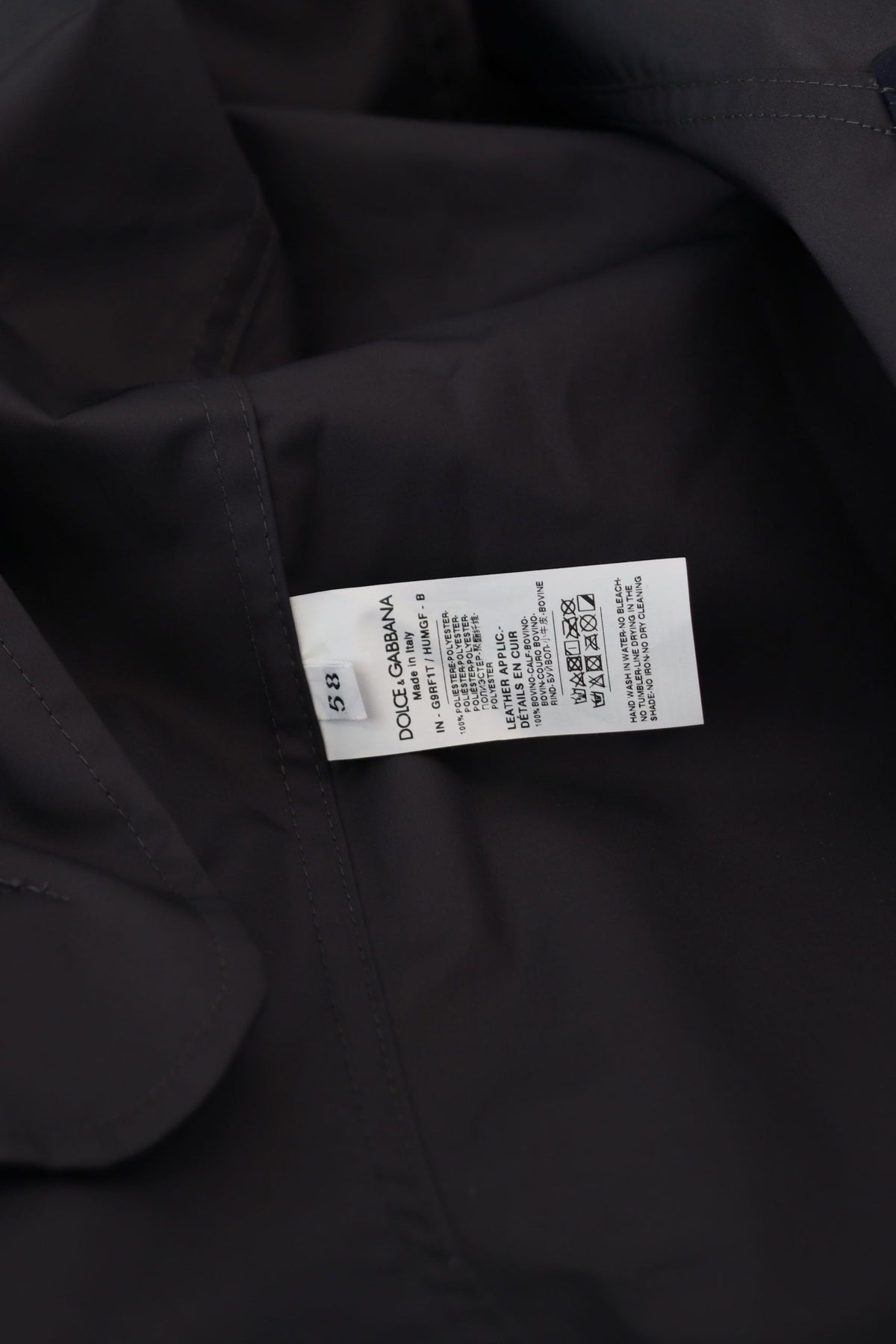 Dolce & Gabbana Blue Hooded Double Breasted Coat Jacket