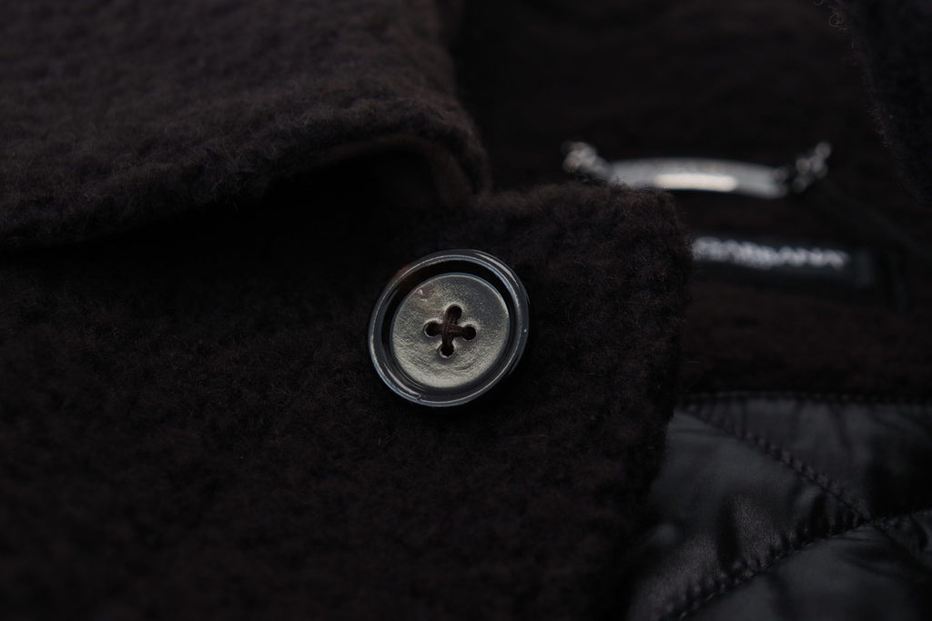 Dolce & Gabbana Black Alpaca Button Down Trench Coat Jacket