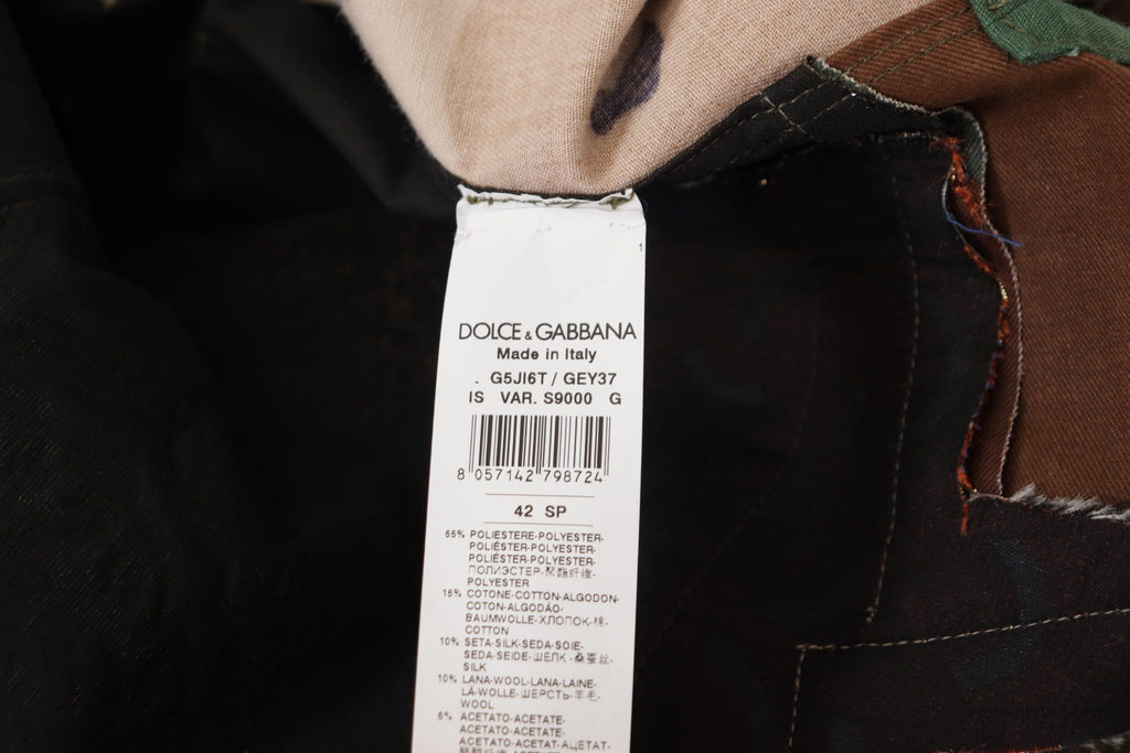 Multicolor Button Down Patchwork Shirt