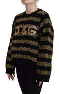 Black Gold D&G Crystal Cashmere Sweater