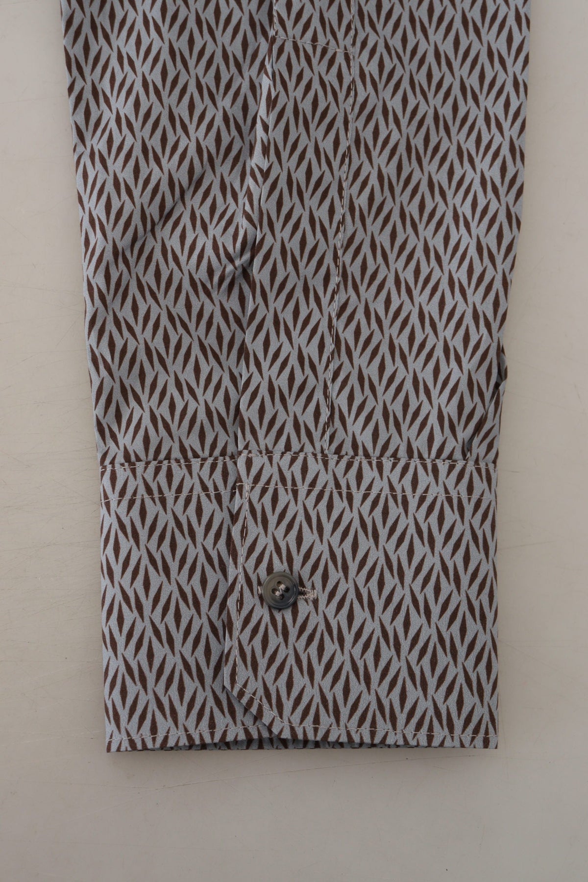Dolce & Gabbana Gray Brown GOLD Slim Fit Dress Formal Shirt