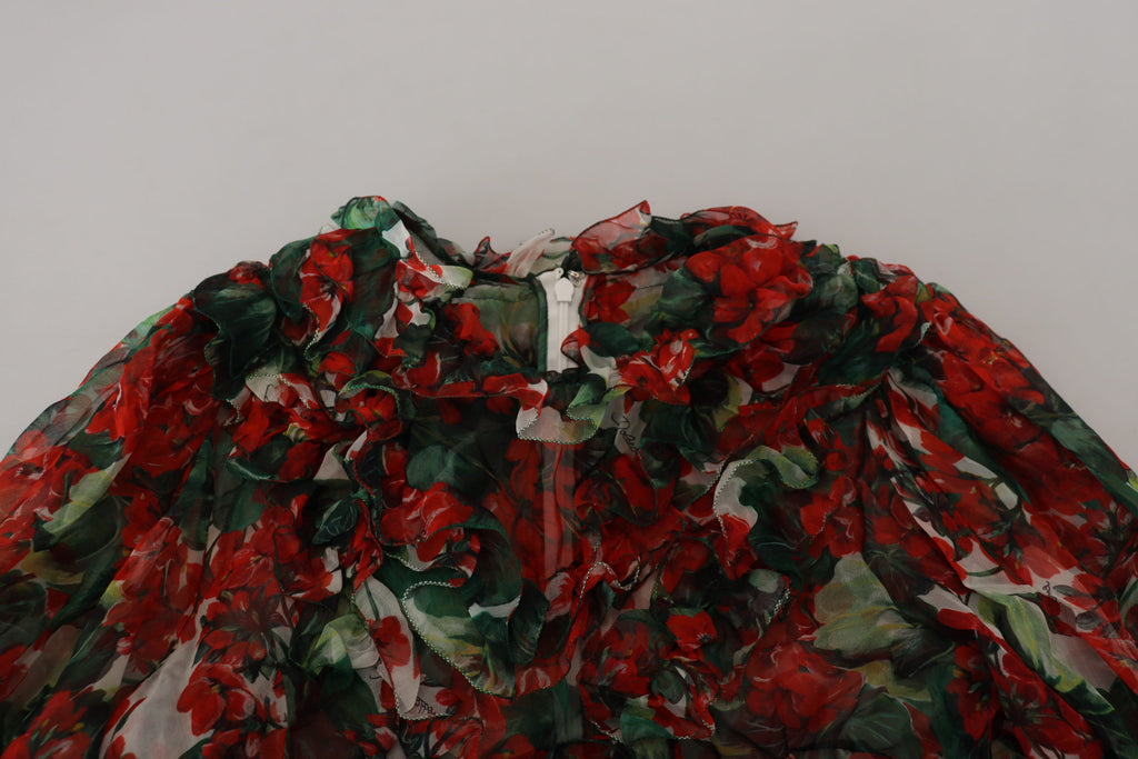 Multicolor Geranium A-line Knee Length Dress