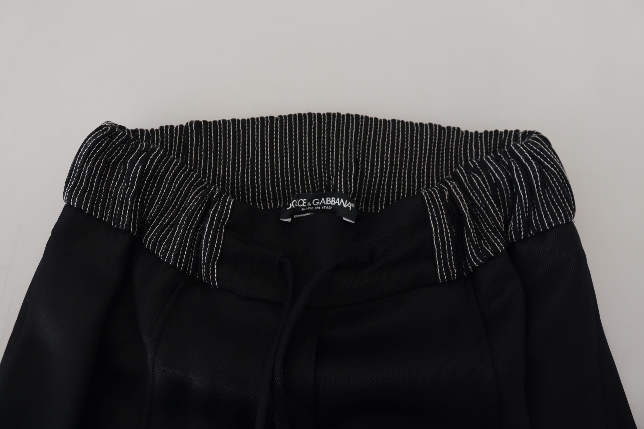 Black Straight Fit Cotton Pants