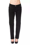 Black Cotton Women's Pants
