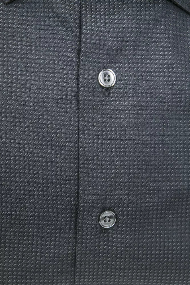 Black Cotton Men's Shirt