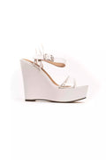 White Polyethylene Women's Wedge Sandal