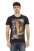 Black Cotton Men T-Shirt