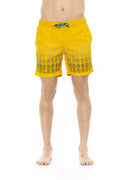 Light Blue Polyester Men's Swimsuit