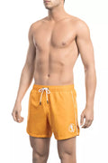 Black Polyester Men Swimsuit