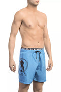 Black Polyester Men Swimsuit