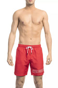 Black Polyester Men Swimsuit