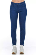 Blue Cotton Women Skinny Jean