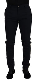 Black Wool Slim Formal Pants