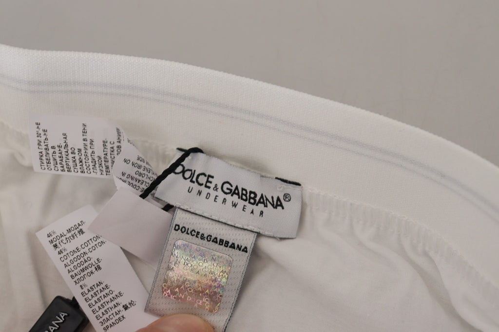White Cotton Blend Regular Boxer Underwear