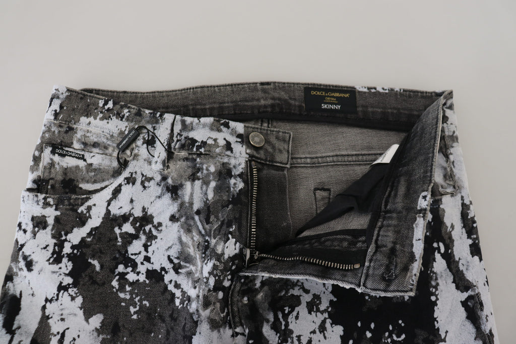 Multicolor Cotton Tie Dye Skinny Denim Jeans