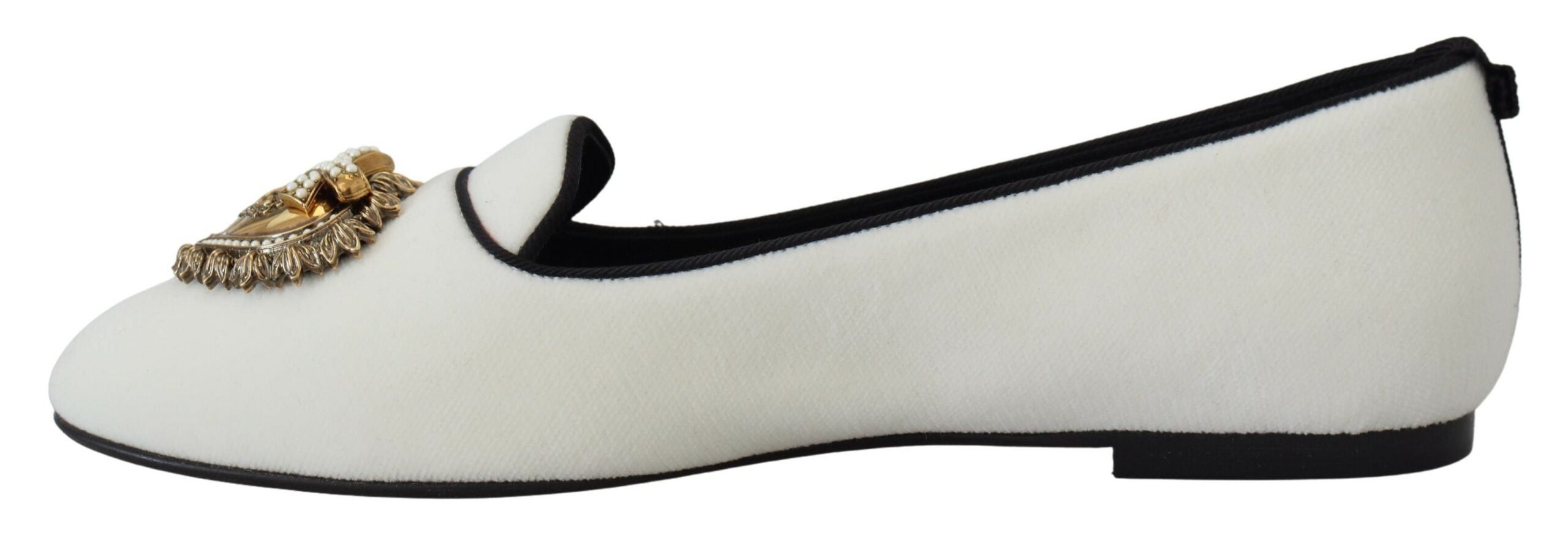 White Velvet Slip Ons Loafers Flats Shoes