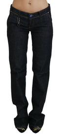 Blue Low Waist Straight Denim Pants Jeans