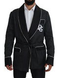 Dark Gray Robe Striped DG Patch Jacket Men Blazer