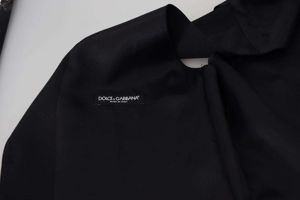 Dolce & Gabbana Dark Gray Virgin Wool Waistcoat Formal Vest