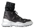 Black Nylon Galileo High Top Sneakers Shoes