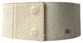 Off White Waxed Cotton Wide Fashion Waistband Belt