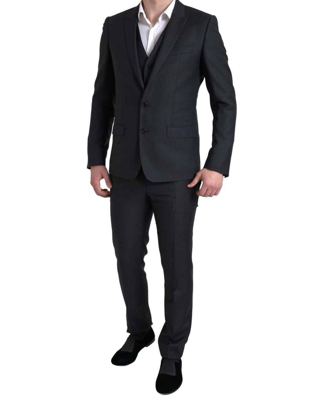 Dark Gray 3 Piece Single Breasted MARTINI Suit