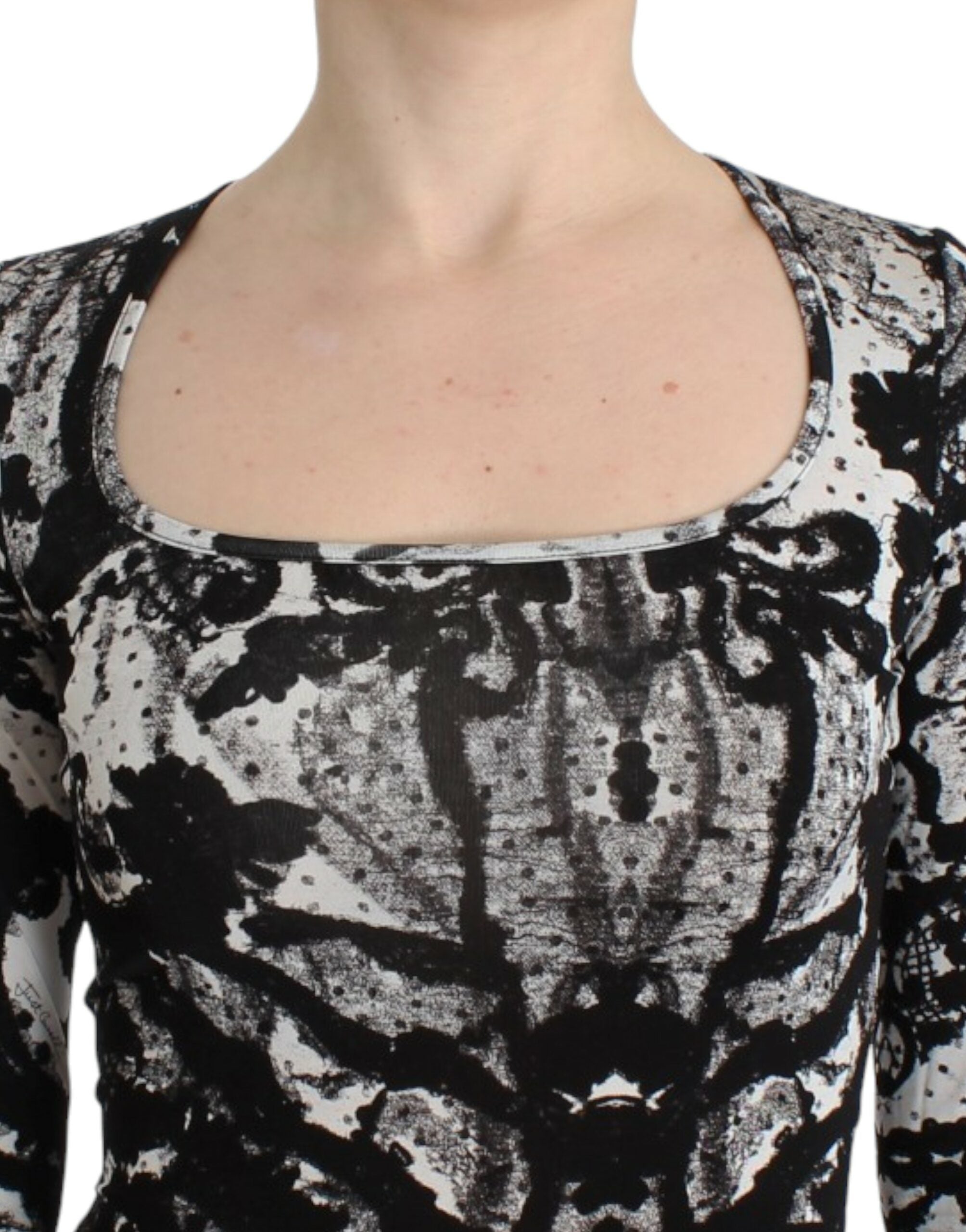 Black Printed Sheath Dress
