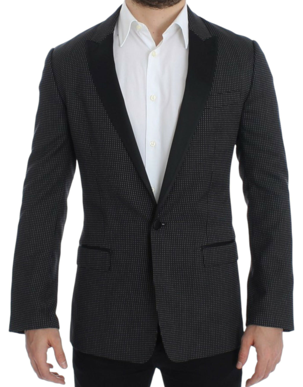 Dark Gray Wool Silk Slim MARTINI Jacket Blazer