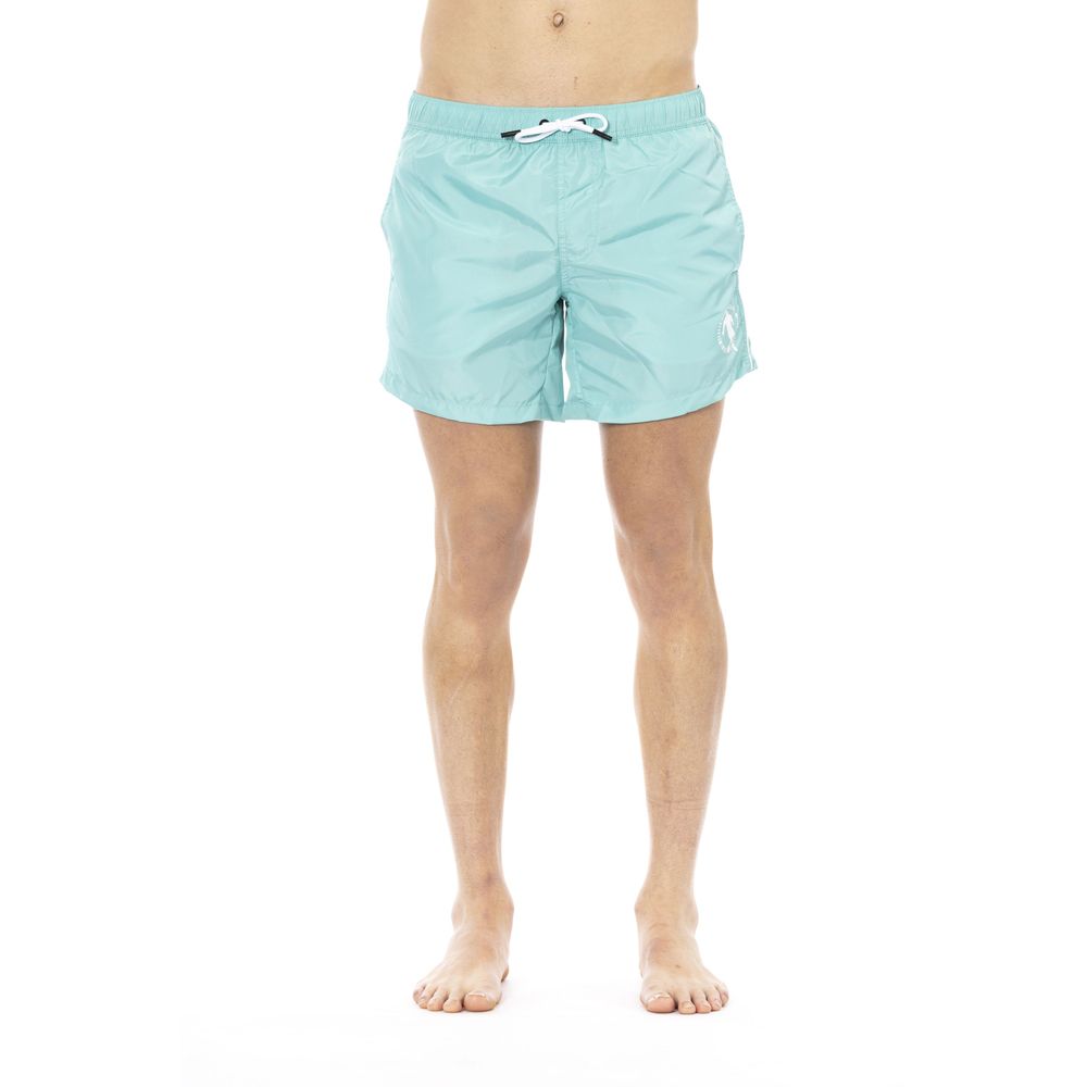 Black Polyester Men Swimsuit