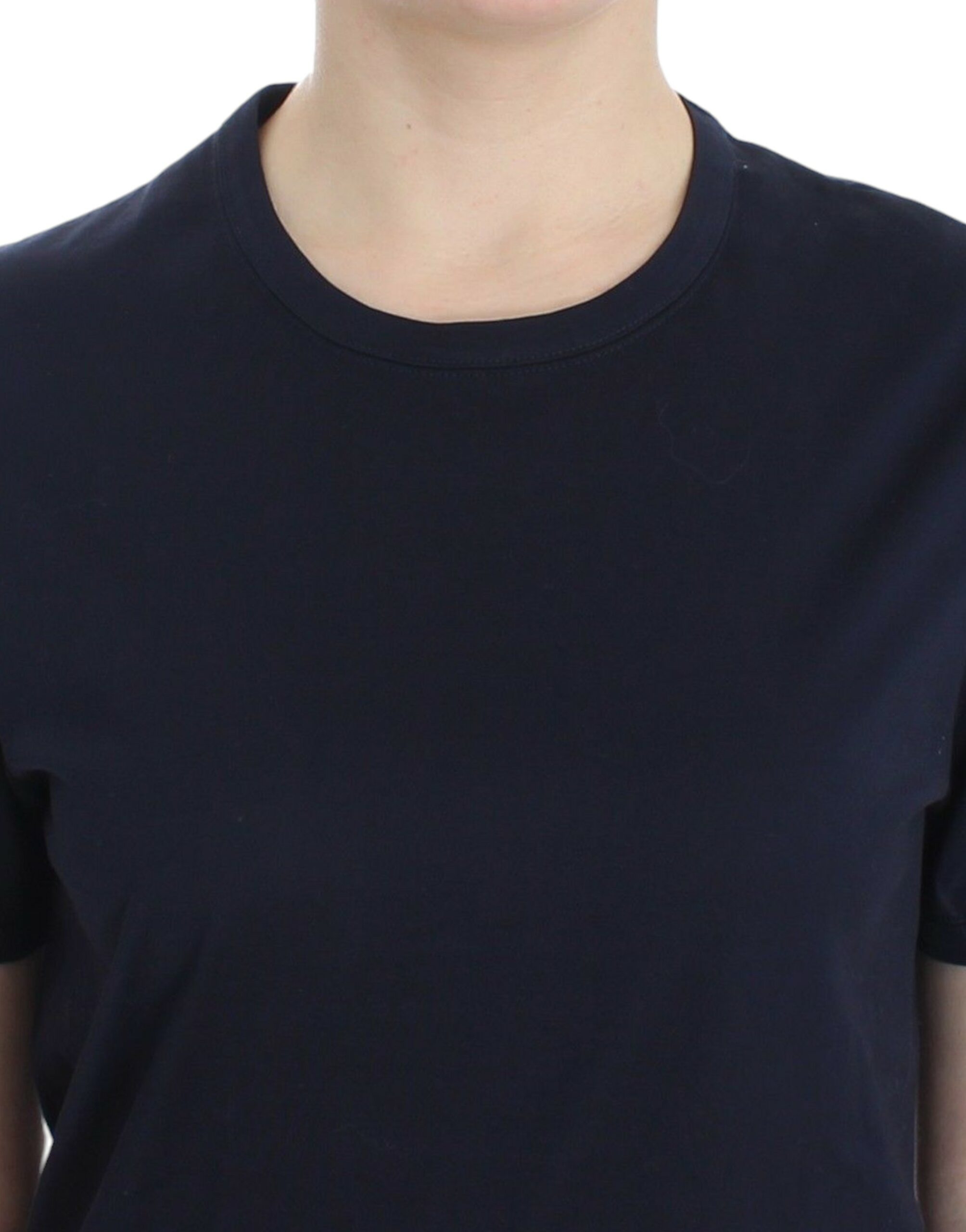 Lingerie Blue Crewneck Cotton Logo T-shirt