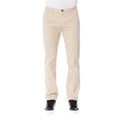 Beige Cotton Men Pants