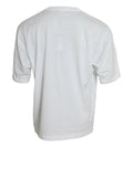 White Cotton Short Sleeves Crewneck T-shirt