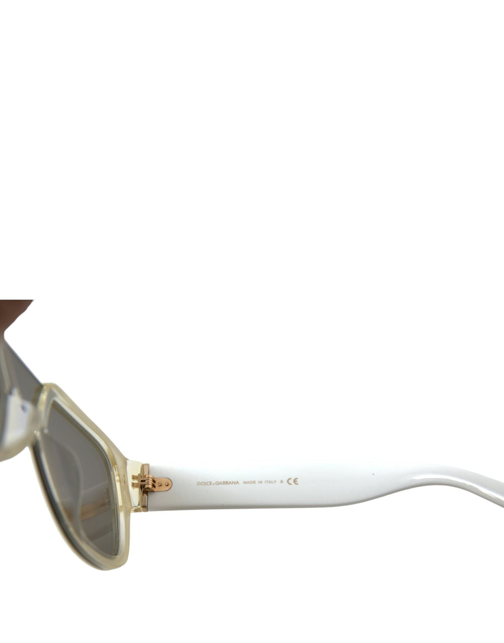 Dolce & Gabbana White Acetate Mirror Lenses DG4356 Sunglasses