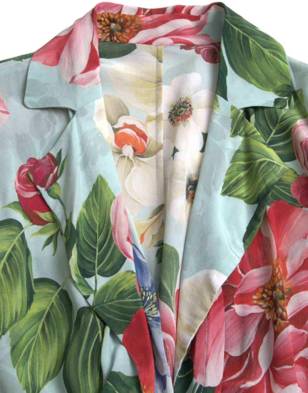 Blue Floral Wide Leg Wrap Jumpsuit Dress