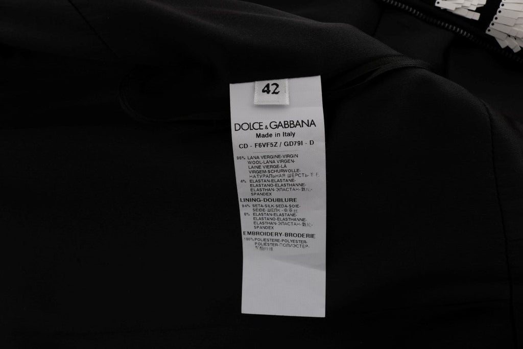 Dolce & Gabbana Multicolored Striped Sequined Stretch Dress
