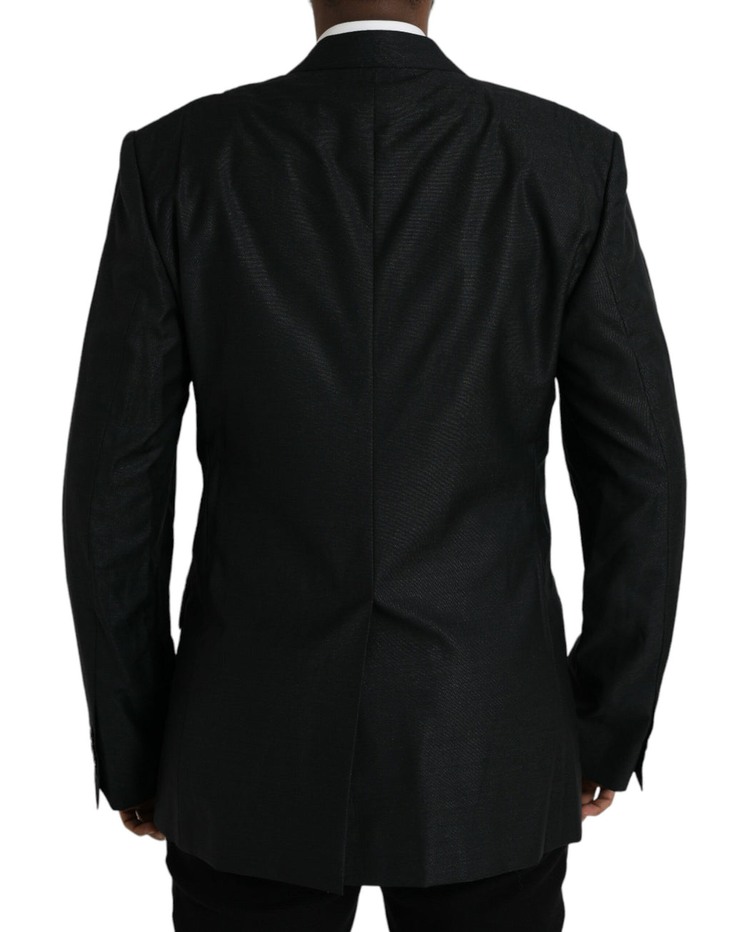 Dark Gray Wool Notch SingleBreasted Coat Blazer