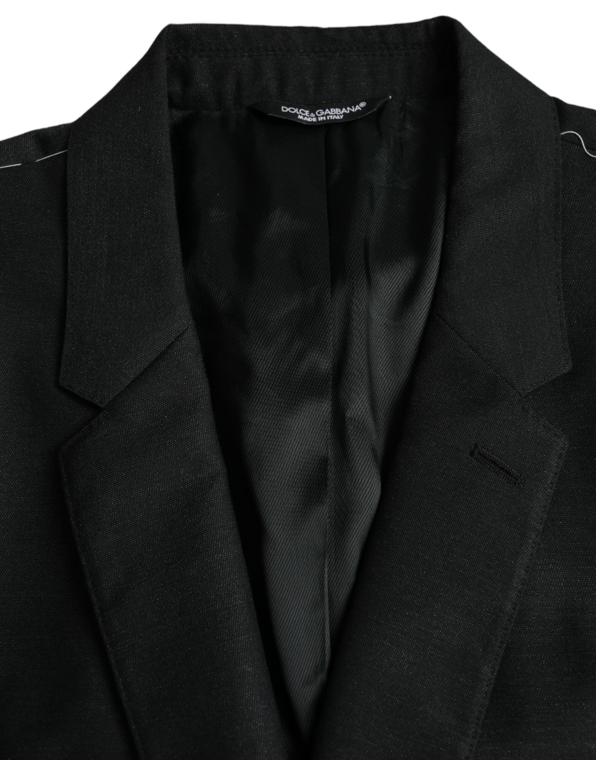 Dark Gray Wool Notch SingleBreasted Coat Blazer