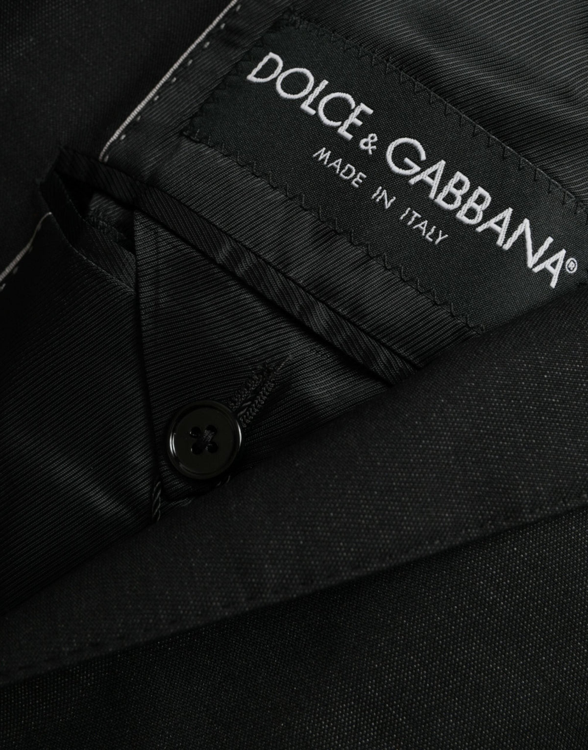Dolce & Gabbana Dark Gray Wool Notch SingleBreasted Coat Blazer