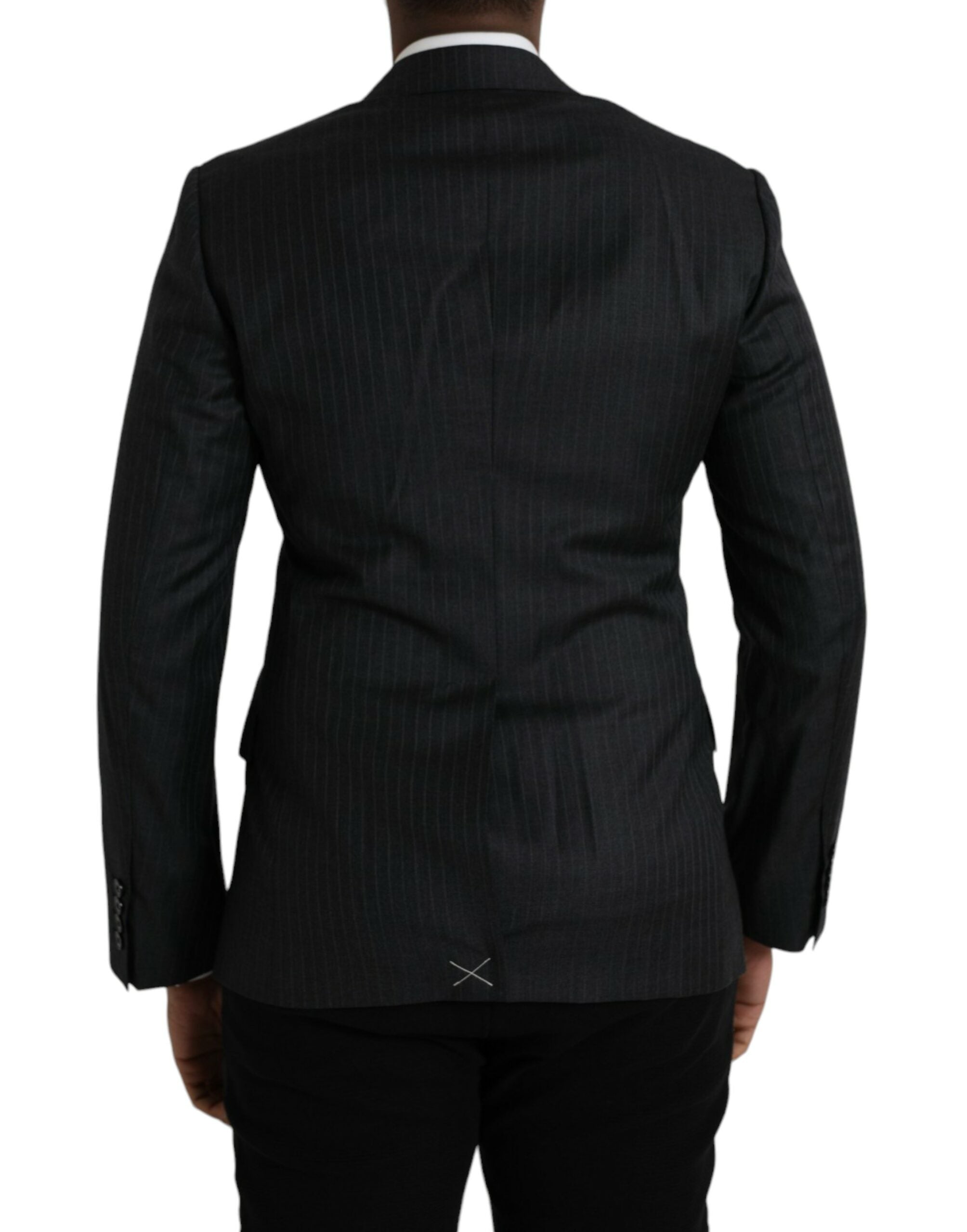 Dark Gray Stripe MARTINI Single Breasted Coat Blazer
