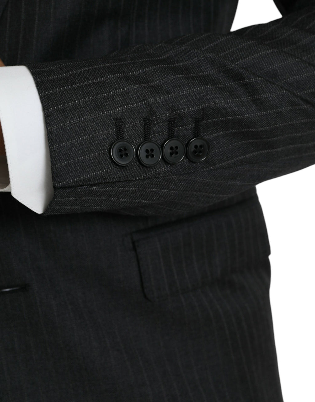 Dark Gray Stripe MARTINI Single Breasted Coat Blazer