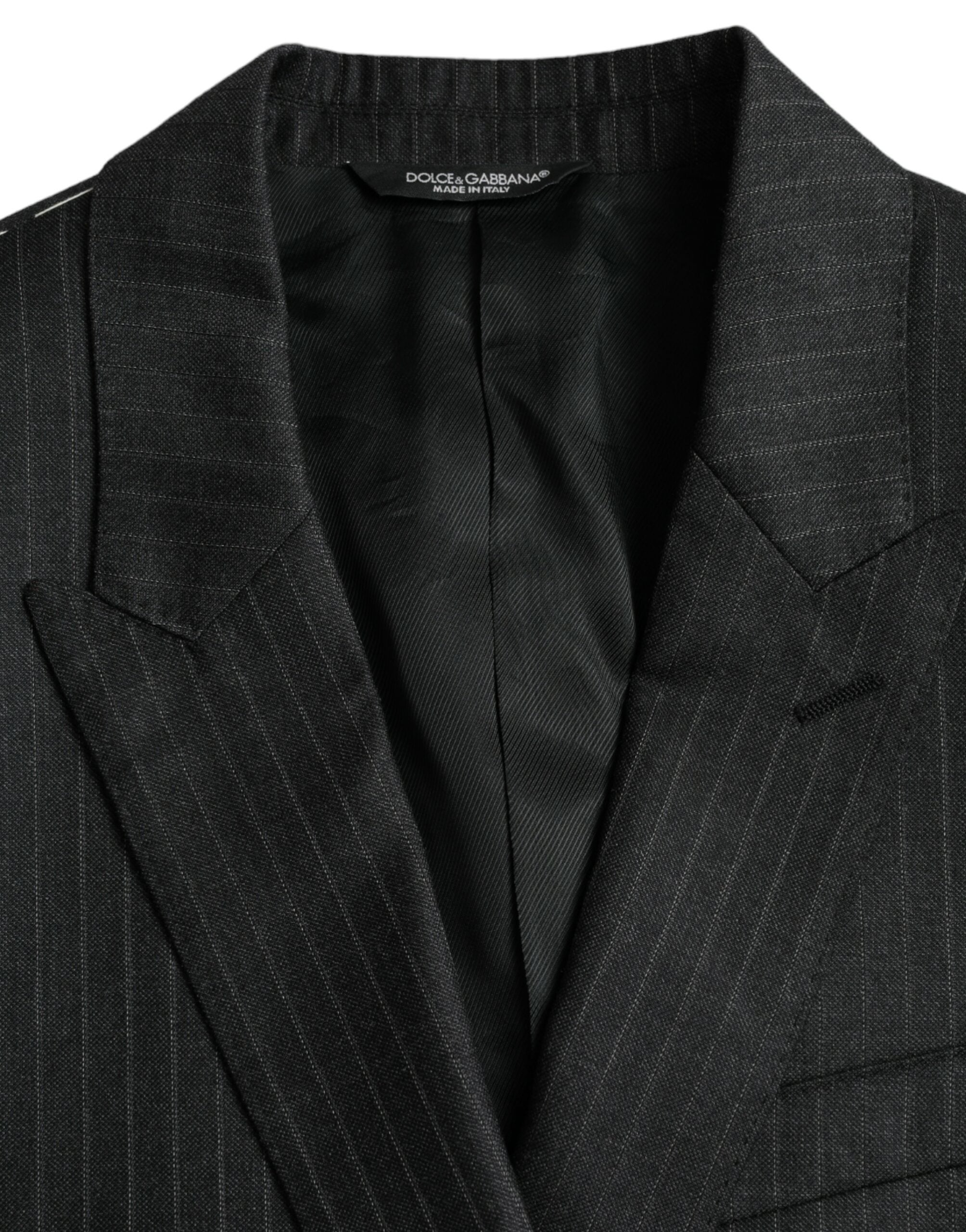 Dark Gray Stripe MARTINI Single Breasted Coat Blazer