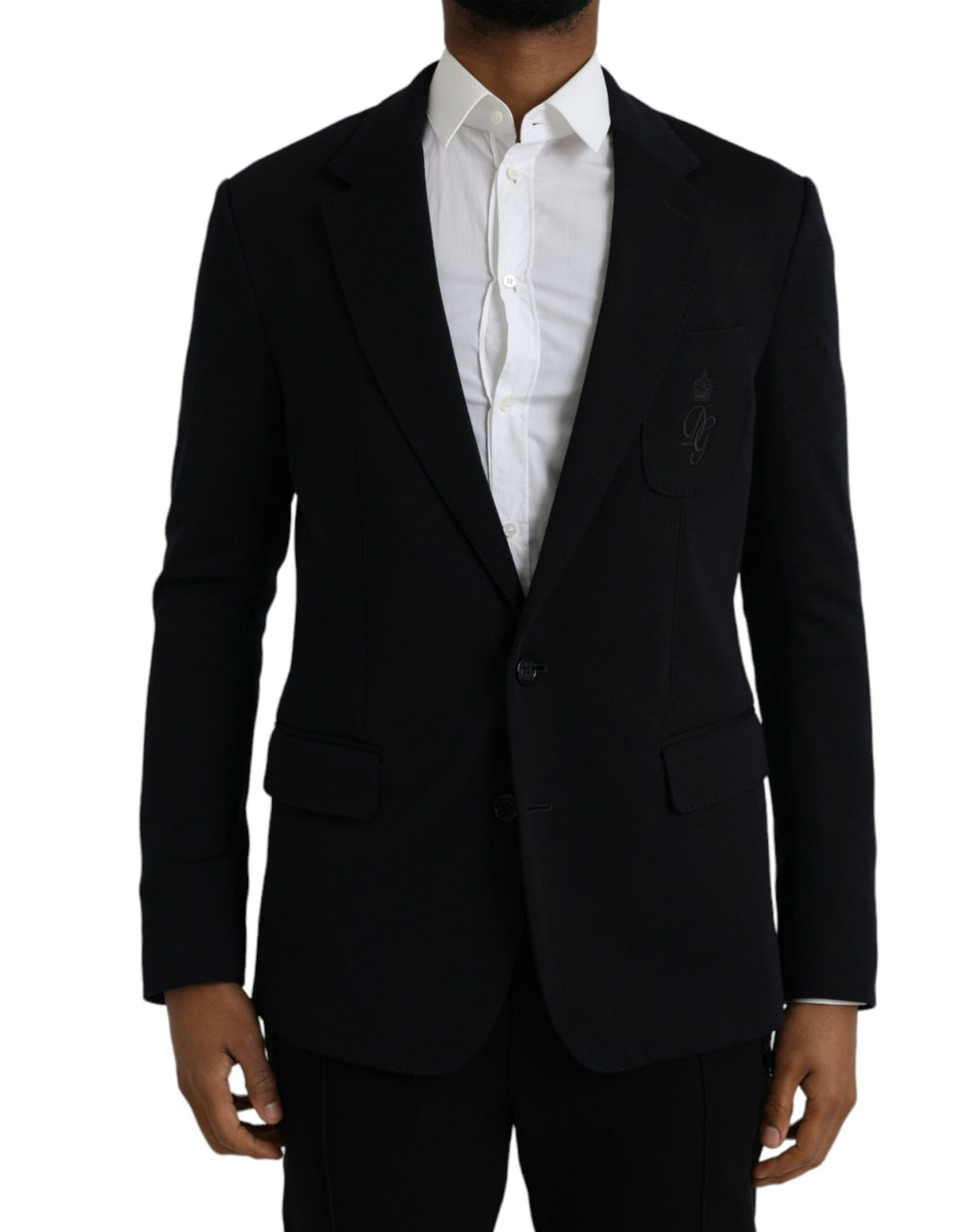 Dark Blue Wool Single Breasted Coat Blazer