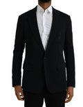 Dark Blue Wool Single Breasted Coat Blazer