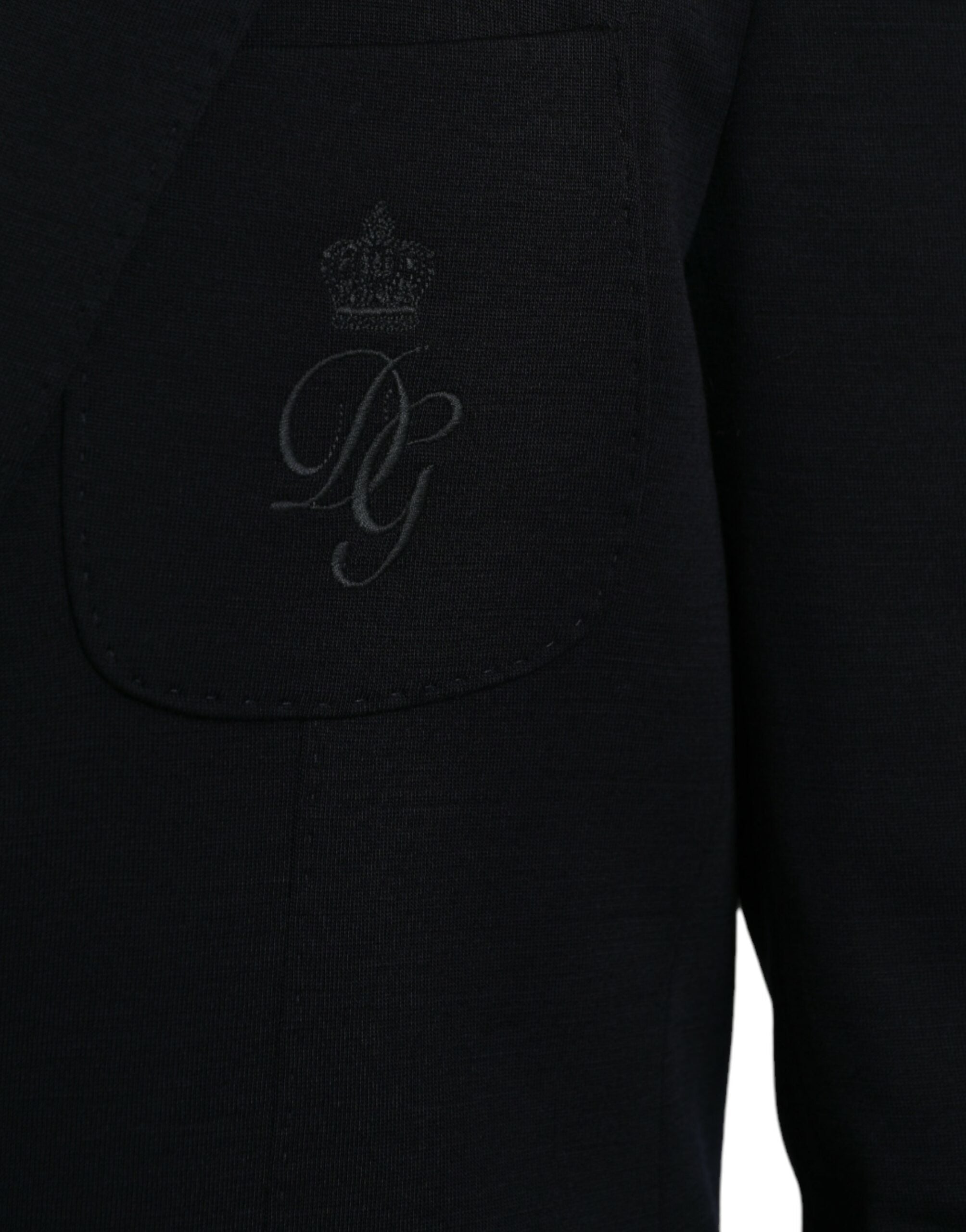 Dark Blue Wool Single Breasted Coat Blazer