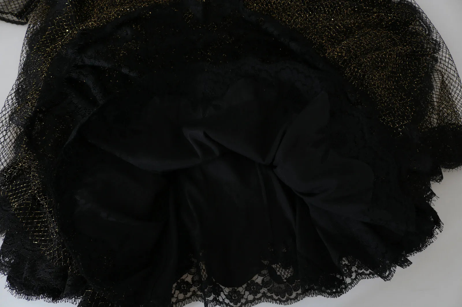 Black Gold Crystal Heart A-line Dress