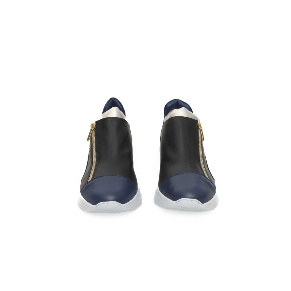 Cerruti 1881 Black Goatskin Women Sneaker
