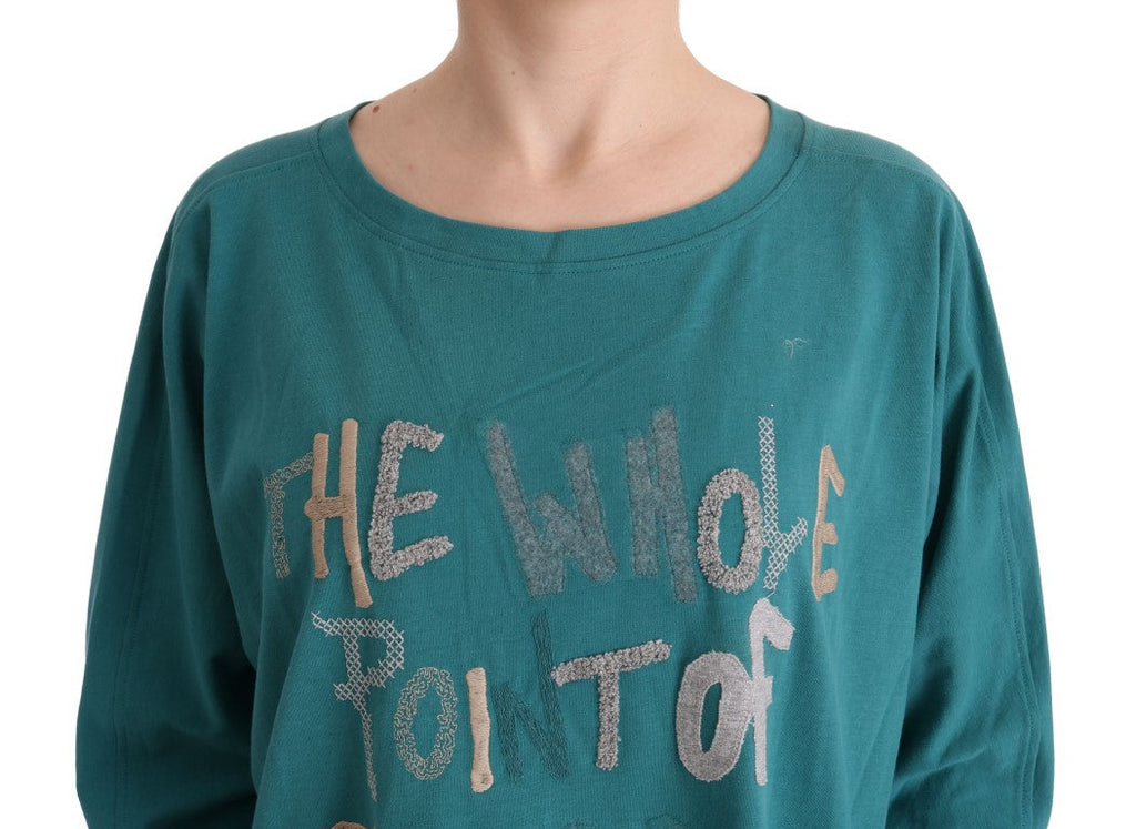 John Galliano Green Cotton Oversized Sweater
