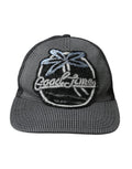 Black Cotton Embellished Baseball Hat Men