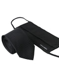 Dolce & Gabbana Dark Gray 100% Silk Adjustable Necktie Face Mask