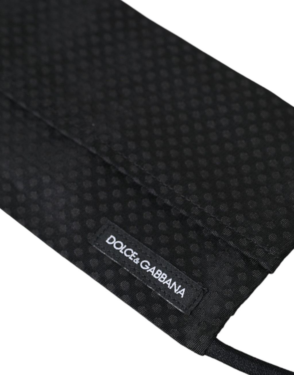 Dolce & Gabbana Dark Gray 100% Silk Adjustable Necktie Face Mask